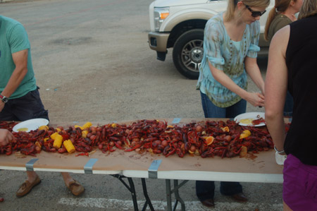 Everyone is coming to eat the crawfish