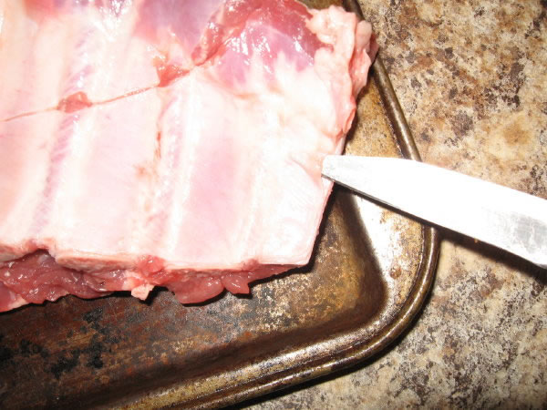 Remove Membrane From Pork Spare Ribs