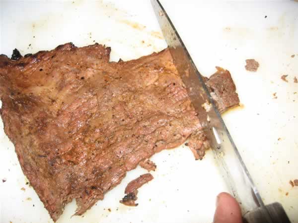 Slice Fajita Meat Across Grain